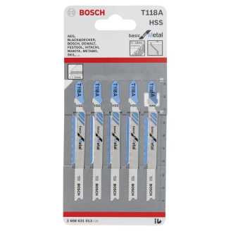 Bosch Ekonomik Seri Metal İçin T 118 A Dekupaj Testeresi Bıçağı - 5'Li Paket