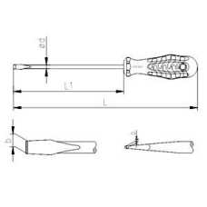 İzeltaş 4100171125 Kraft Serisi Düz Uçlu Tornavida 11x250