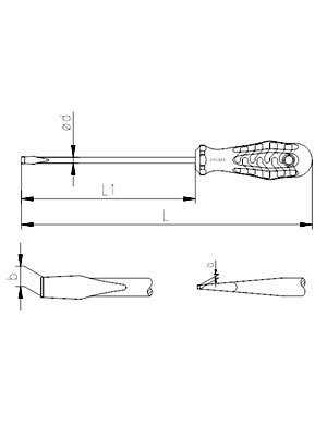 İzeltaş 4100176125 Kraft Serisi Düz Uçlu Tornavida 6x125