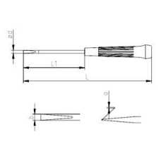 İzeltaş 4500170380 Elektronikçi Tip (Klemens) Düz Uçlu Tornavida 3x80