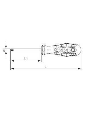 İzeltaş 4776180040 Delikli Torx Uçlu Tornavida TR40