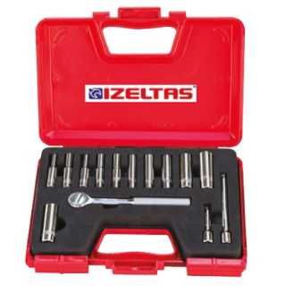 İzeltaş 1107006014 Derin Lokma Takımı 1/4" 14 Parça